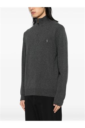 Maglione Polo Pony in lana grigio RALPH LAUREN | 710876756017GREYHTR